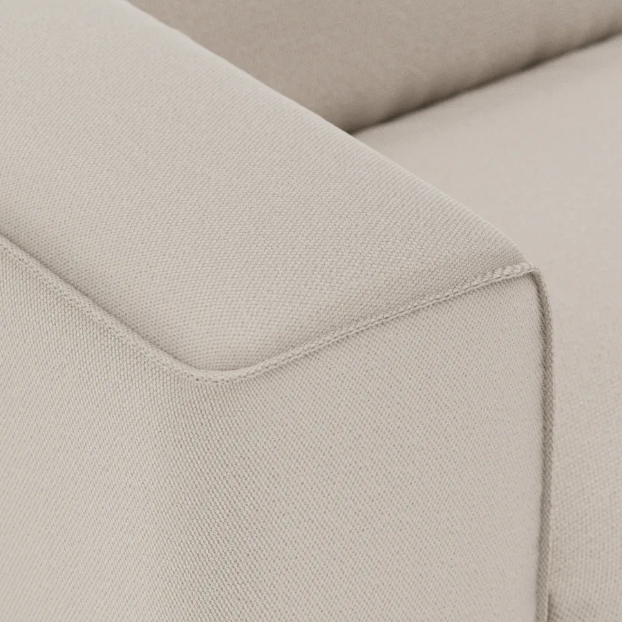 HKliving FLAKE Couch – Element links – Cosy, Beige – Wohnansicht