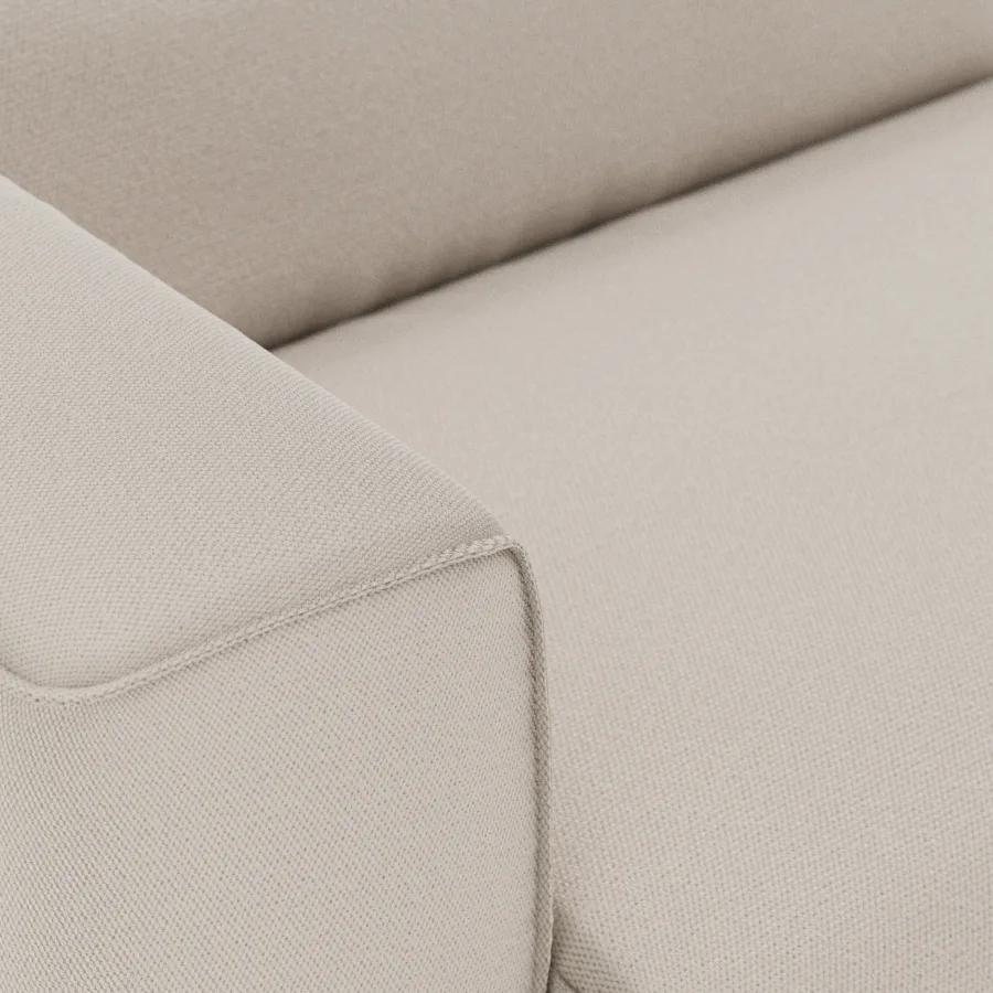 HKliving FLAKE Couch – Element links XL – Cosy, Beige – Wohnansicht