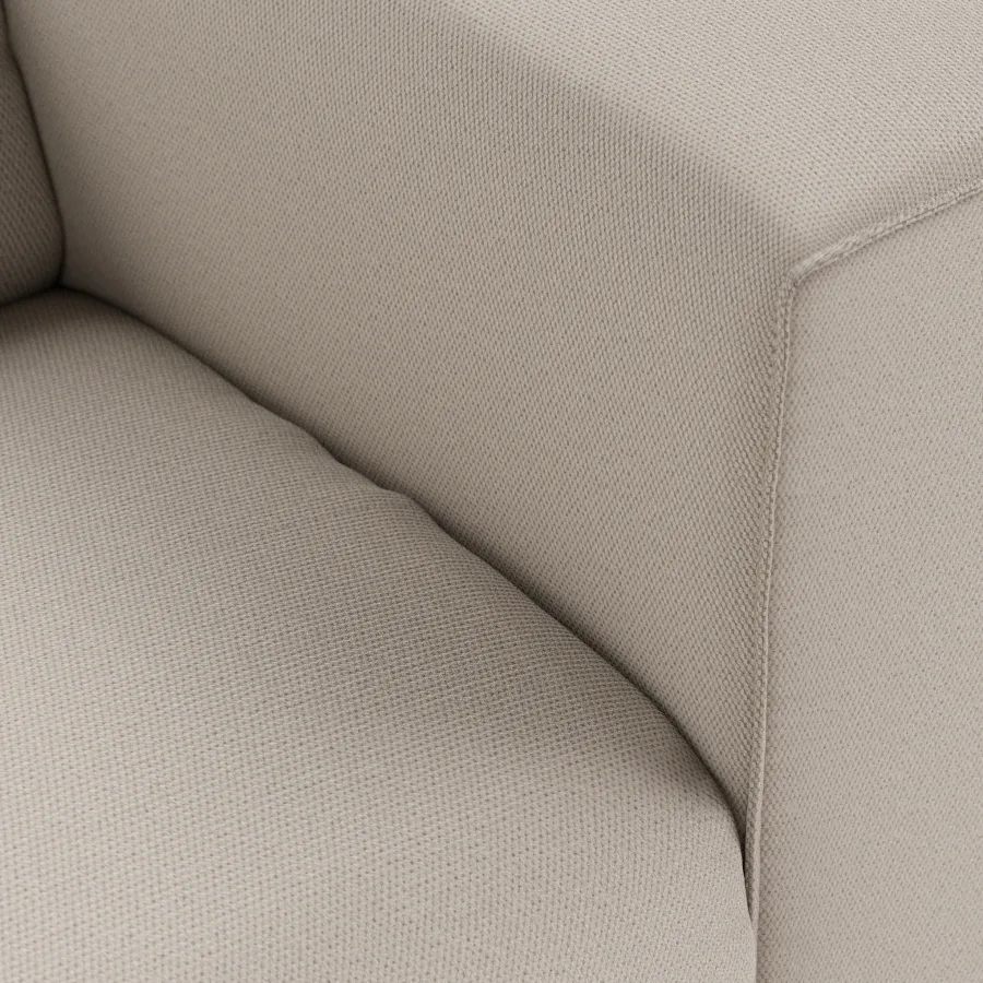HKliving FLAKE Couch – Element rechts – Cosy, Beige – Wohnansicht