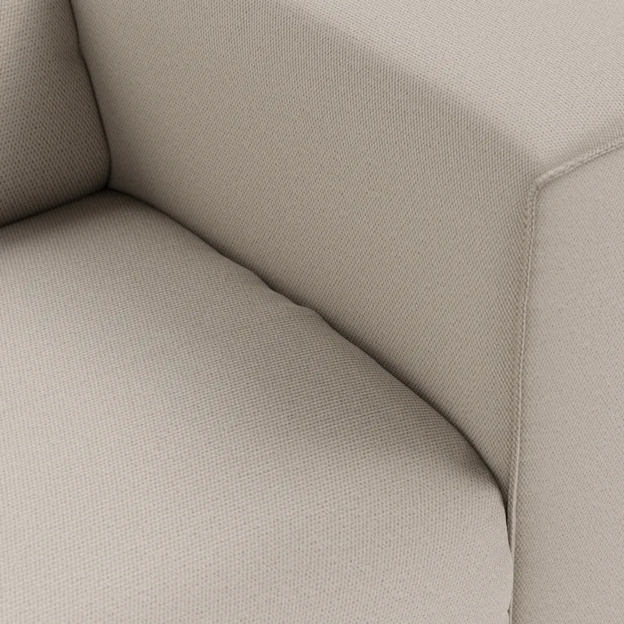 HKliving FLAKE Couch – Element rechts 1,5-Sitzer – Cosy, Beige – Wohnansicht