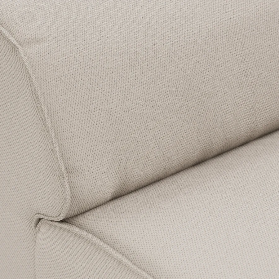 HKliving FLAKE Couch – Mittelelement 1,5-Sitzer – Cosy, Beige – Wohnansicht