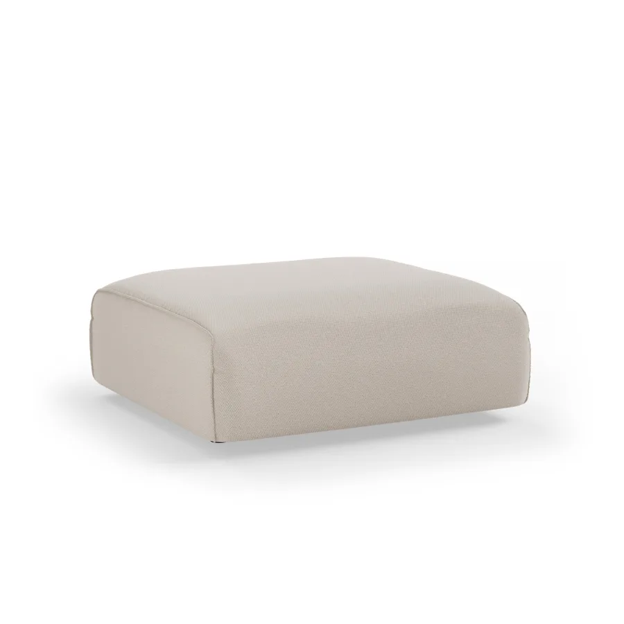 HKliving FLAKE Couch – Hocker – Cosy, Beige – Wohnansicht