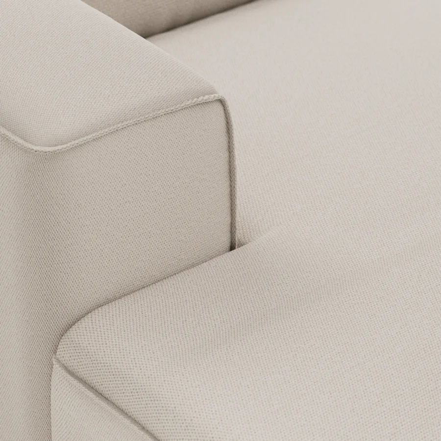 HKliving FLAKE Couch – Element Divan links – Cosy, Beige – Wohnansicht