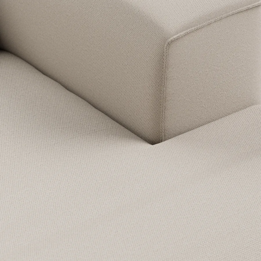 HKliving FLAKE Couch – Element Divan rechts – Cosy, Beige – Wohnansicht