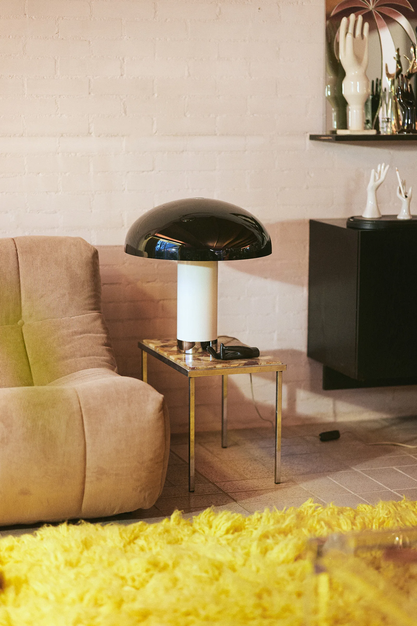 hkliving Lounge Tischleuchte VOL5115 in mocca – Wohnambiente
