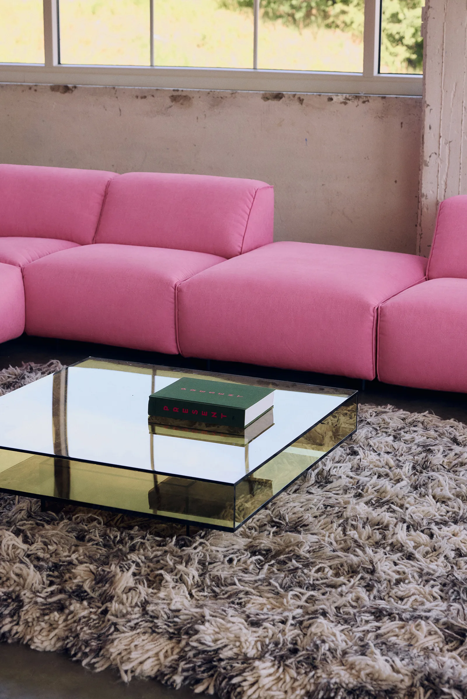 HKliving FLAKE Couch – Hocker – Wohnambiente