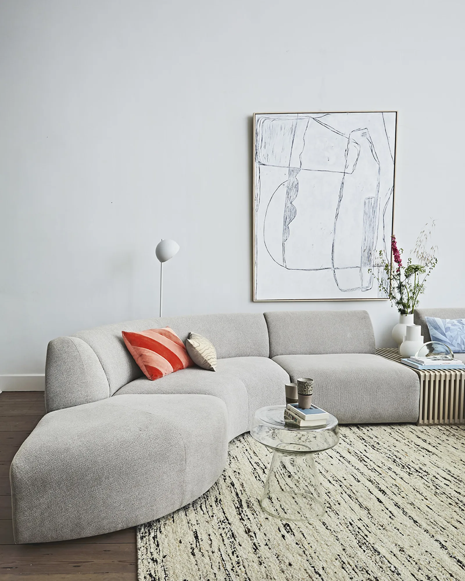 HKliving Jax Couch – Mittelelement – Wohnambiente