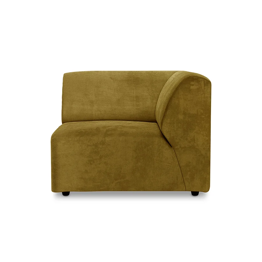 HKliving Jax Couch – Rundelement – Royal Velvet Olive