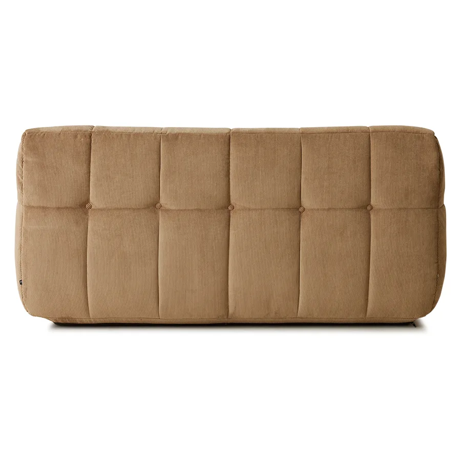 HKliving Lazy Lounge Bank – Corduroy rib, Brown – Wohnansicht