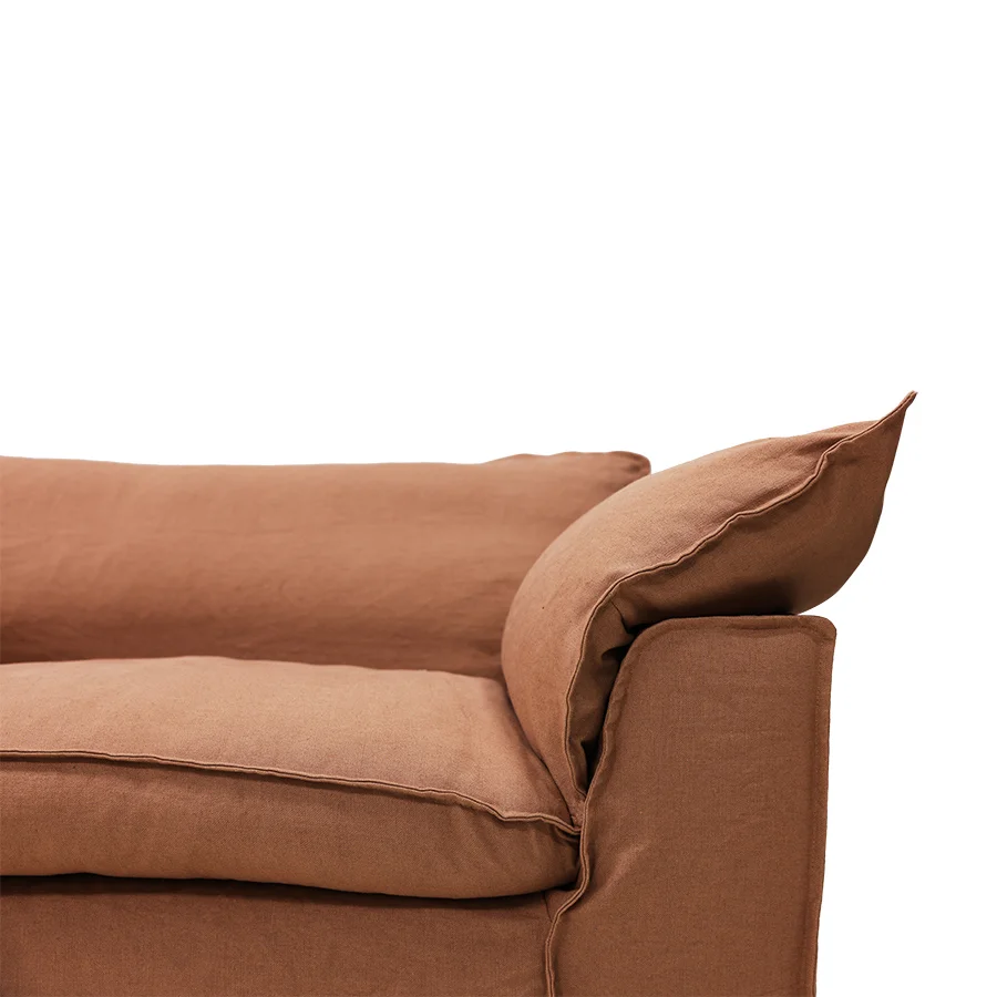 HKliving Nomad Couch – 305 cm – Linen Dusty rose