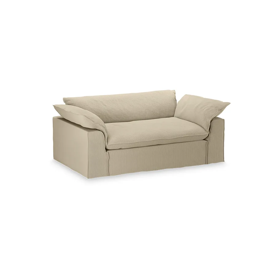 HKliving Nomad Couch – 204 cm – Corduroy rib, Hay – Wohnansicht