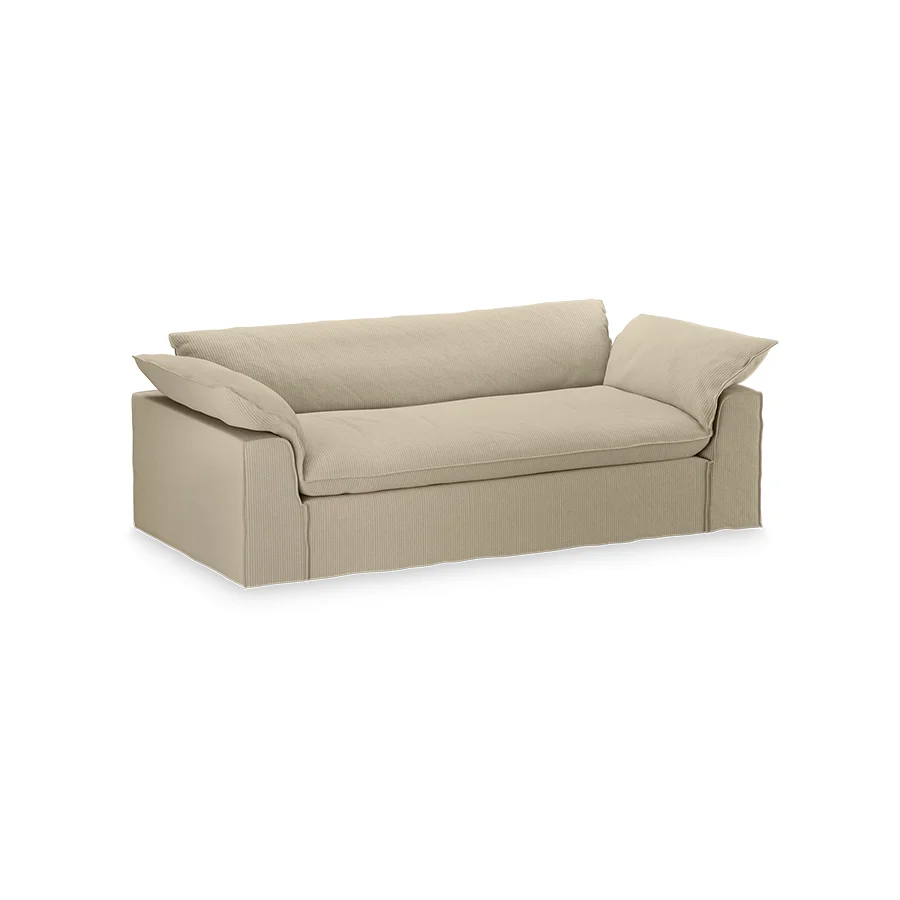 HKliving Nomad Couch – 244 cm – Corduroy rib Hay