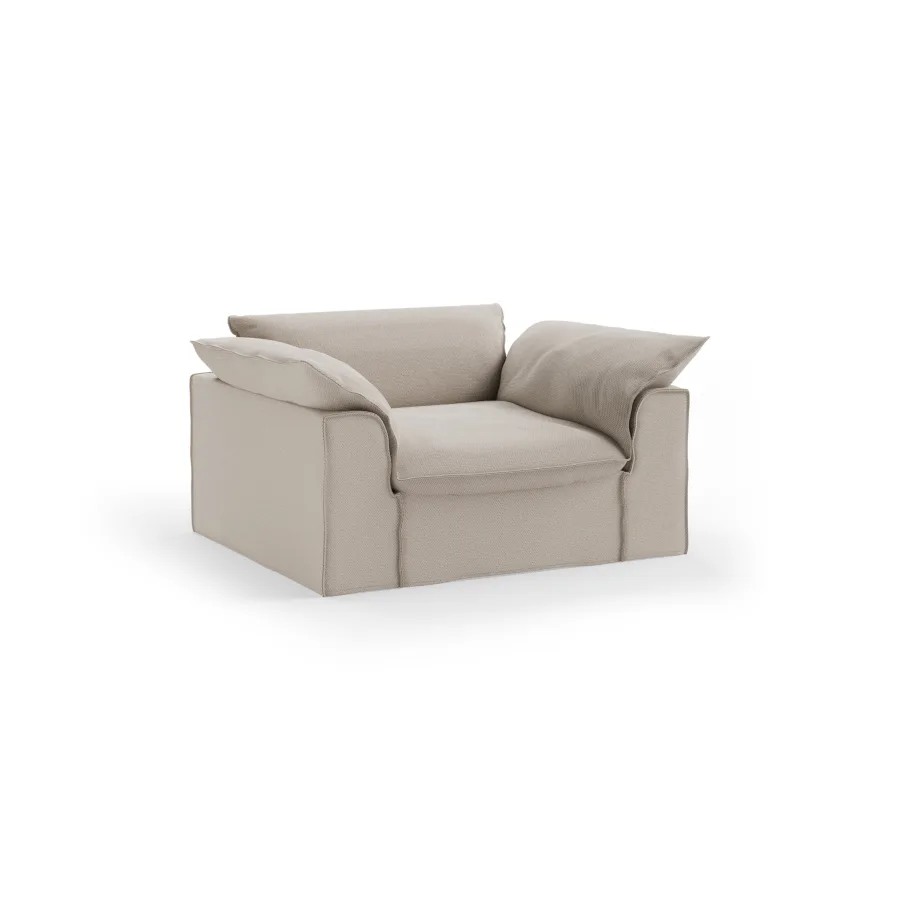 HKliving Nomad Couch – Loveseat – Cosy, Beige – Wohnansicht