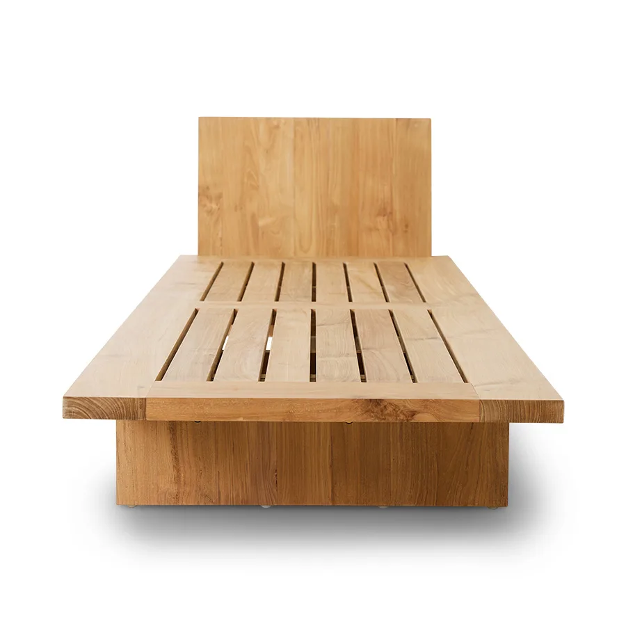 HKliving Outdoor Daybed Teak – Stracciatella – Wohnansicht