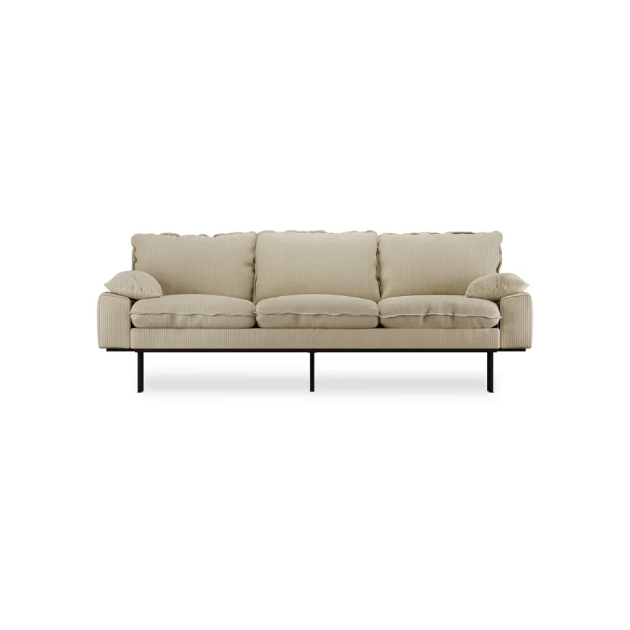HKliving Retro Sofa – 3-Sitzer – Corduroy rib, Hay