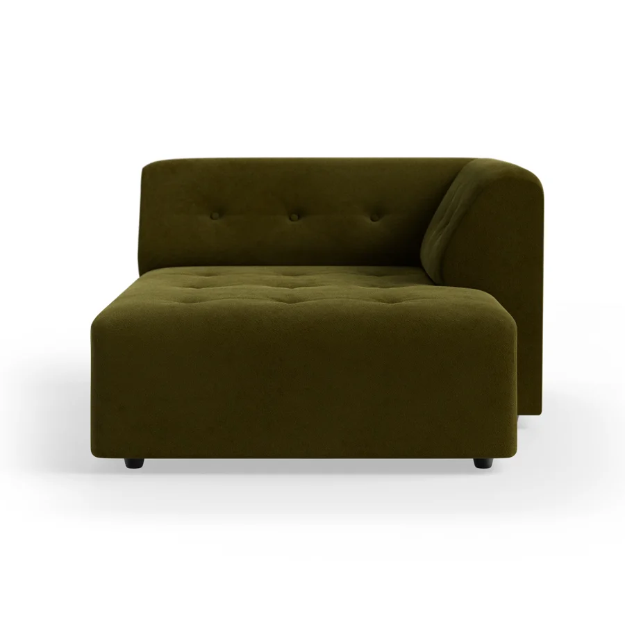 HKliving Vint Couch – Element Longchair links – Royal Velvet Olive