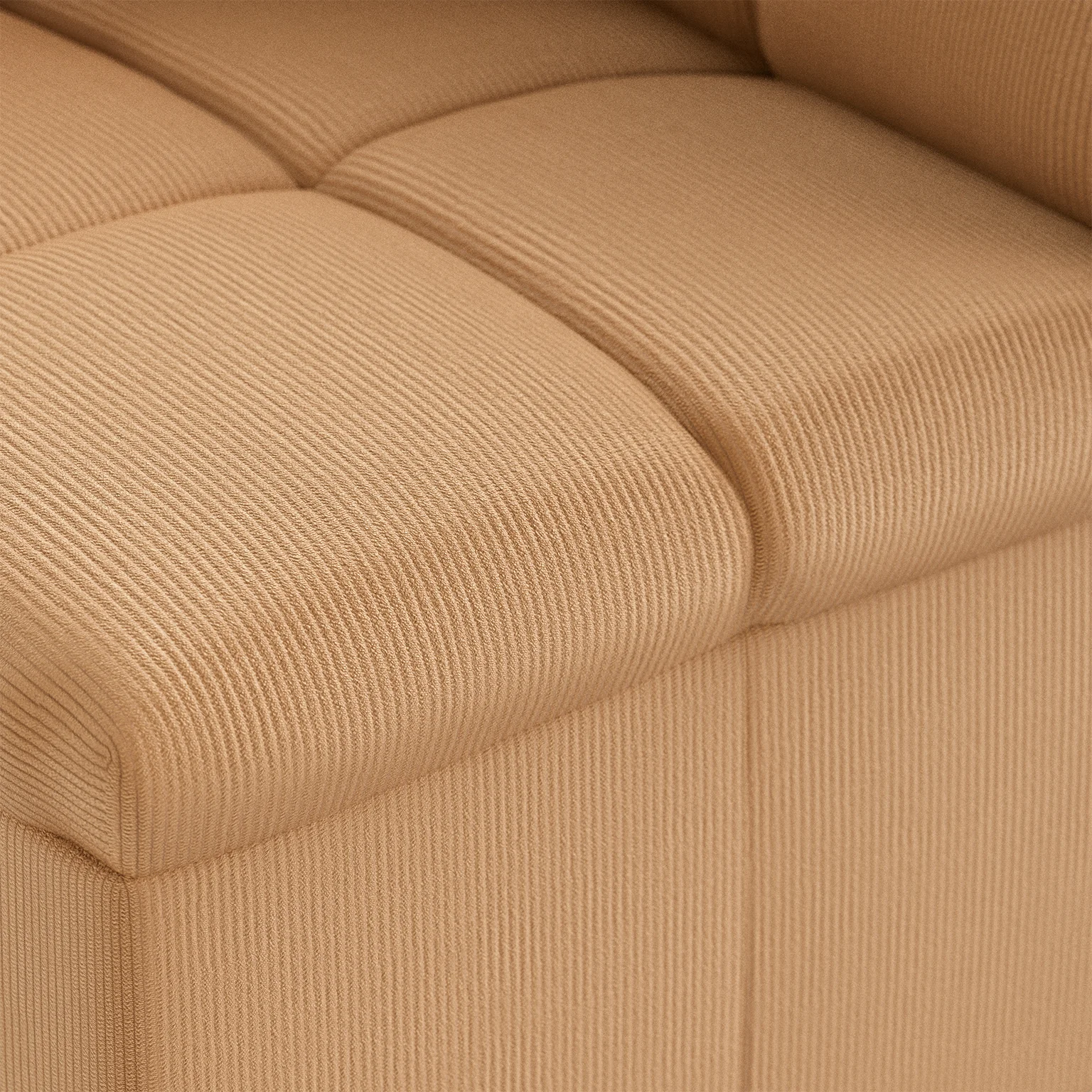 HKliving Wave Couch – Eckelement – Corduroy rib, Brown