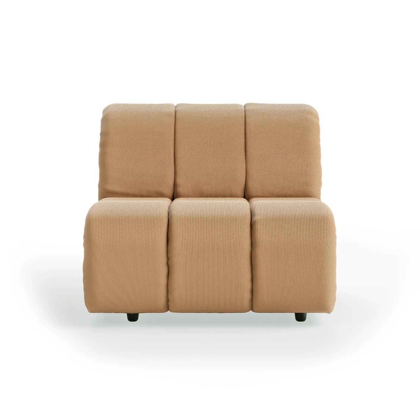 HKliving Wave Couch – Mittelelement – Corduroy rib, Brown