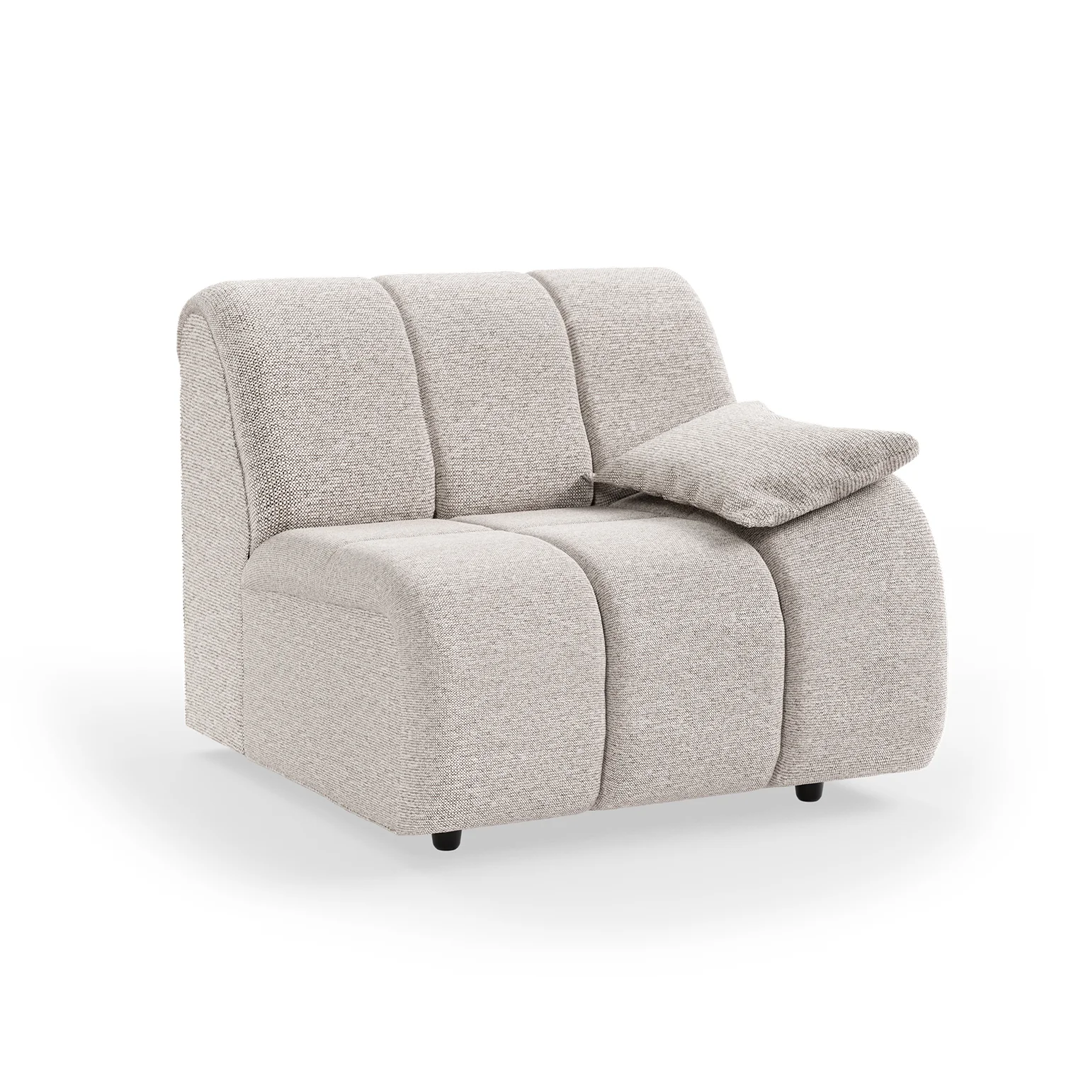 HKliving Wave Couch – Element rechte niedrige Armlehne