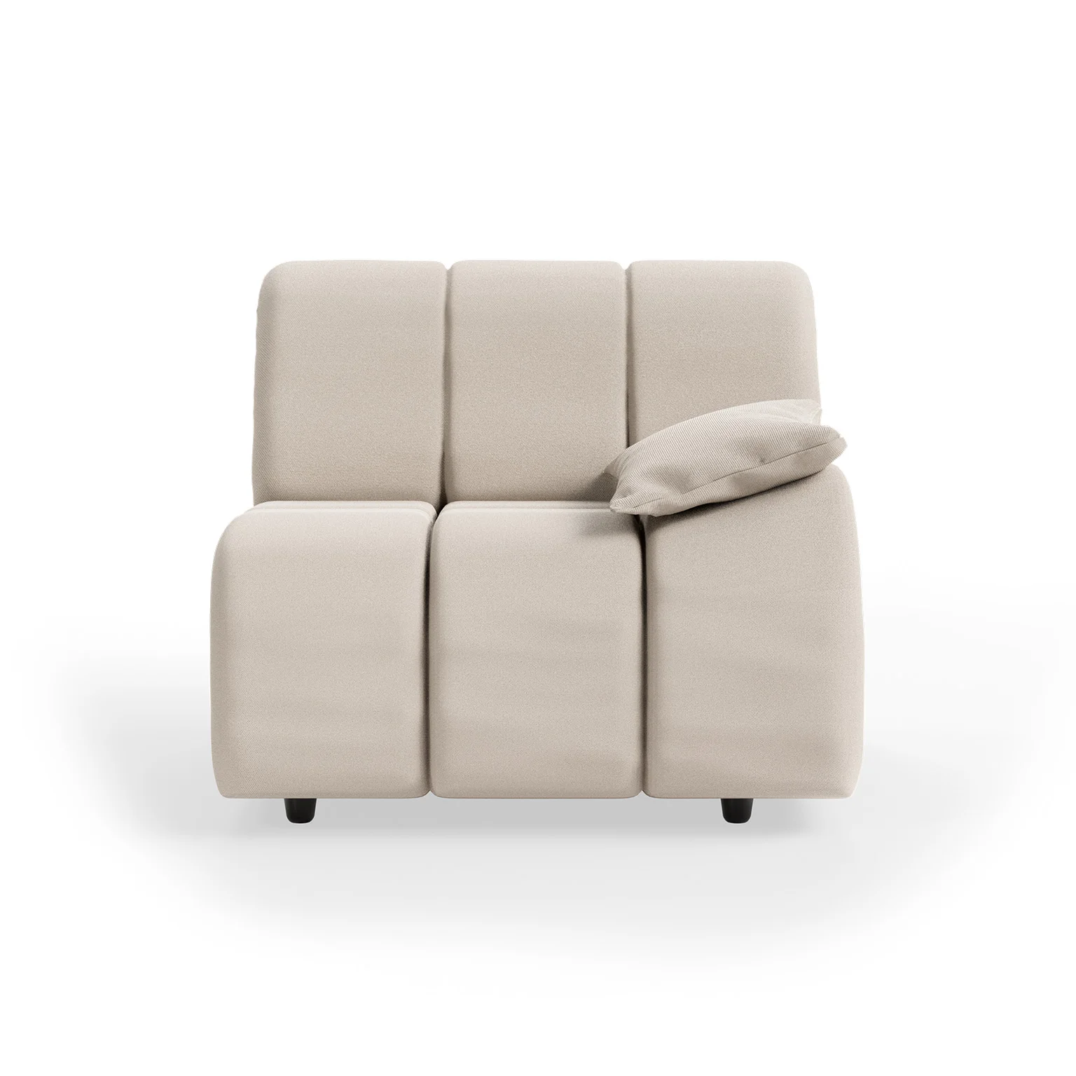 HKliving Wave Couch – Element rechte niedrige Armlehne