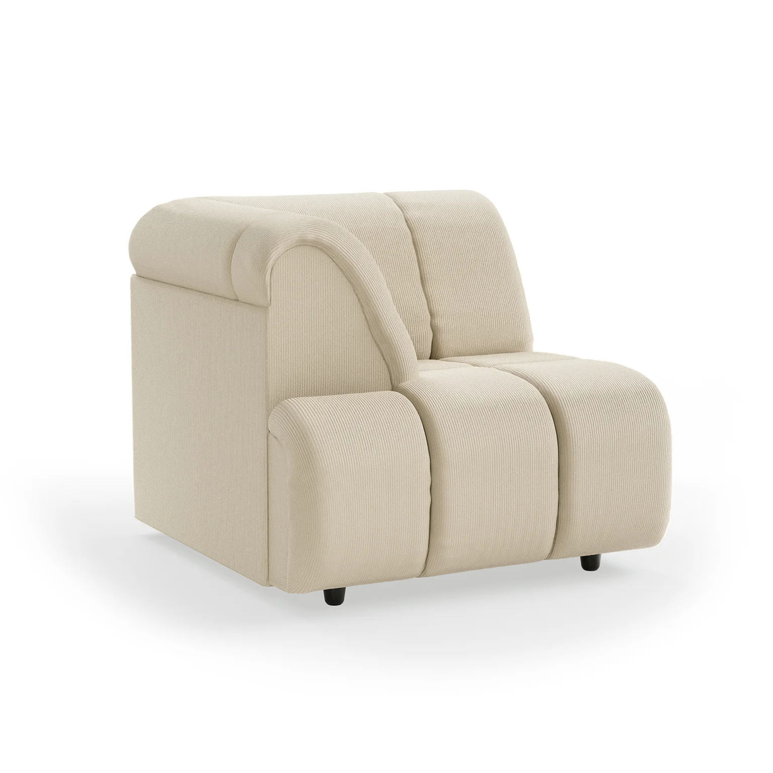 HKliving Wave Couch – Element linke hohe Armlehne