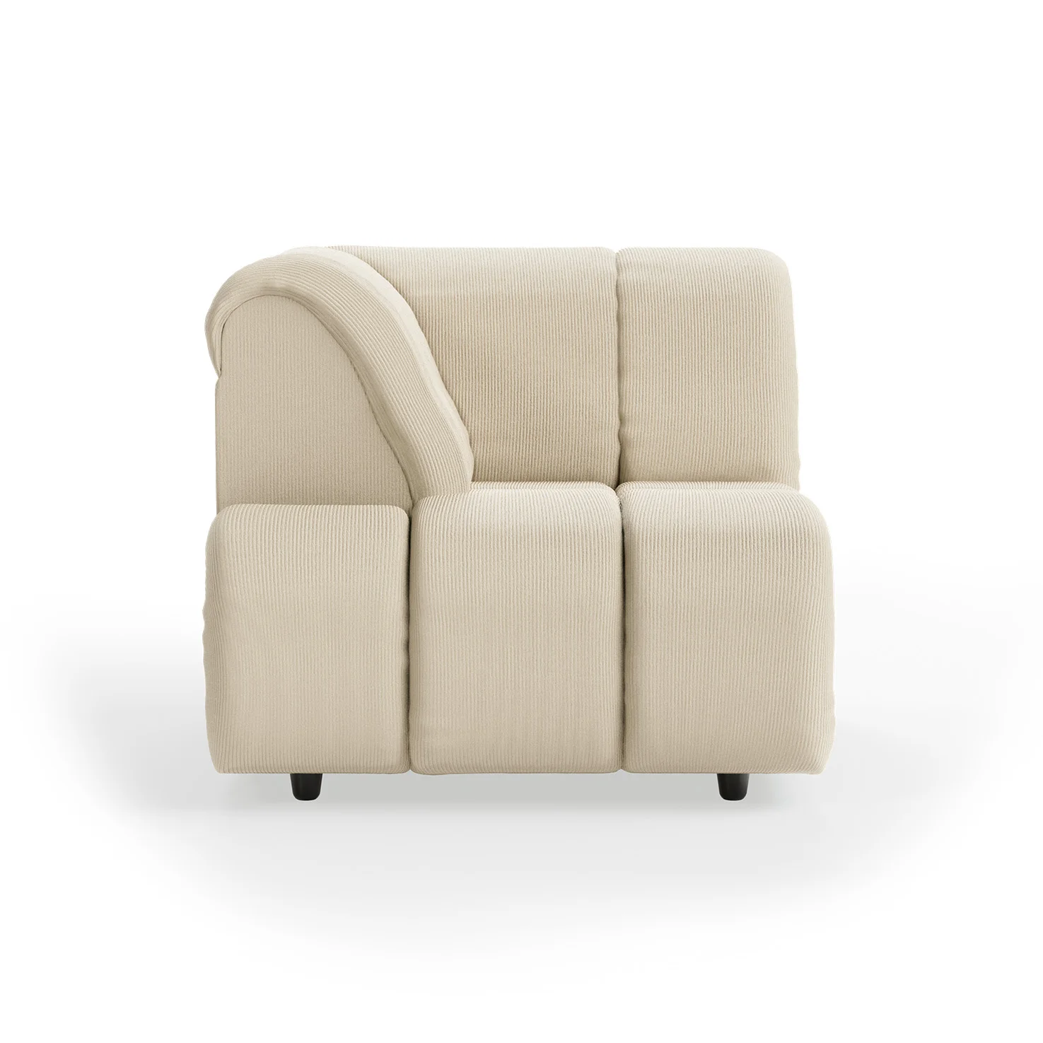 HKliving Wave Couch – Element linke hohe Armlehne