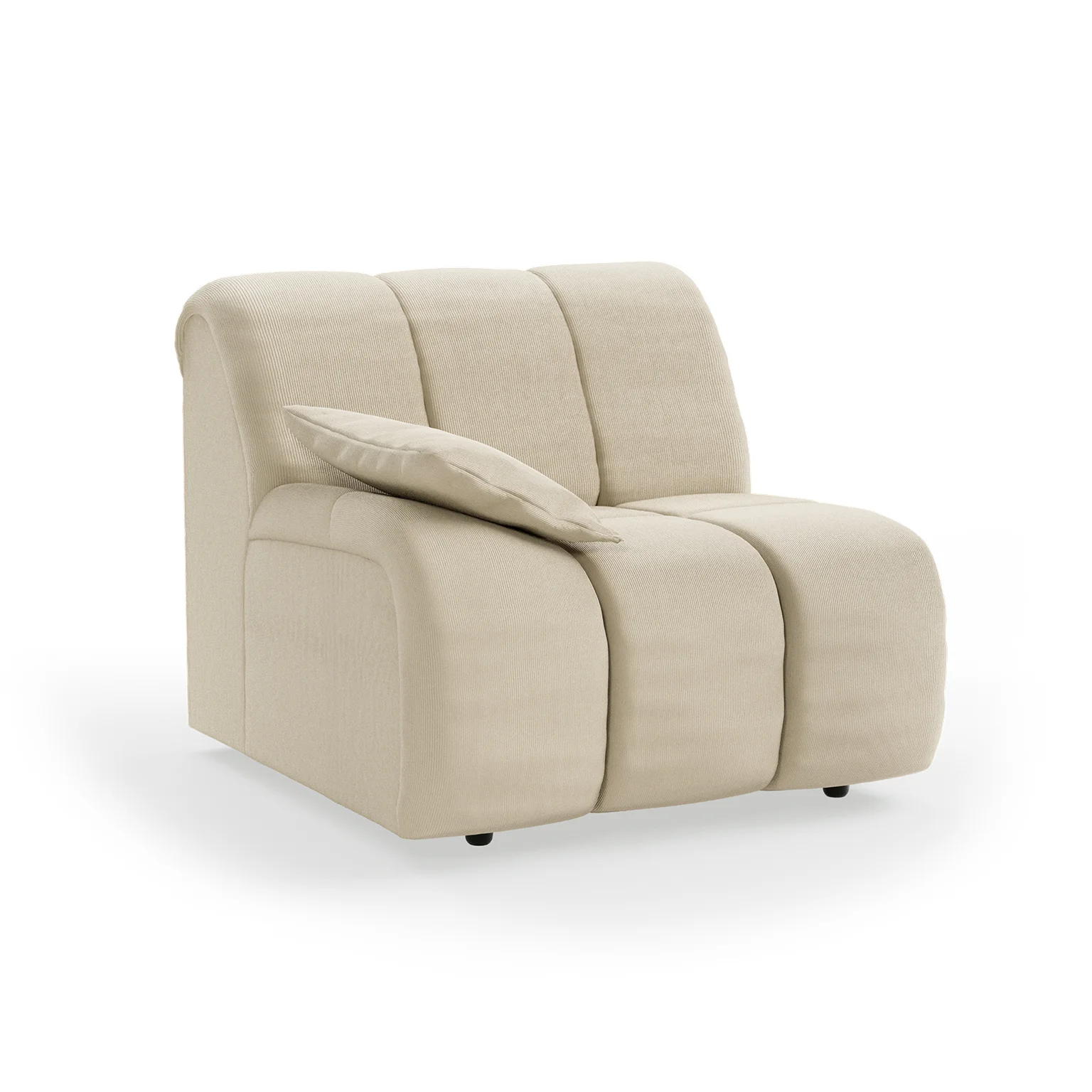 HKliving Wave Couch – Element linke niedrige Armlehne