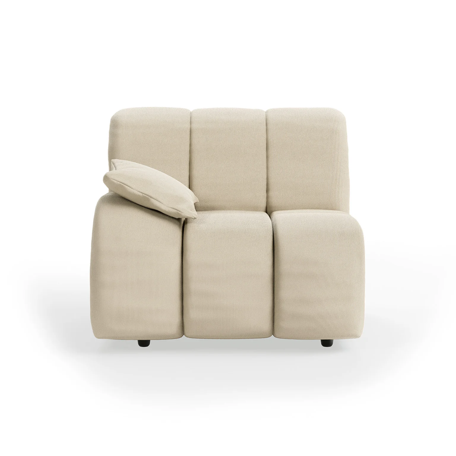 HKliving Wave Couch – Element linke niedrige Armlehne