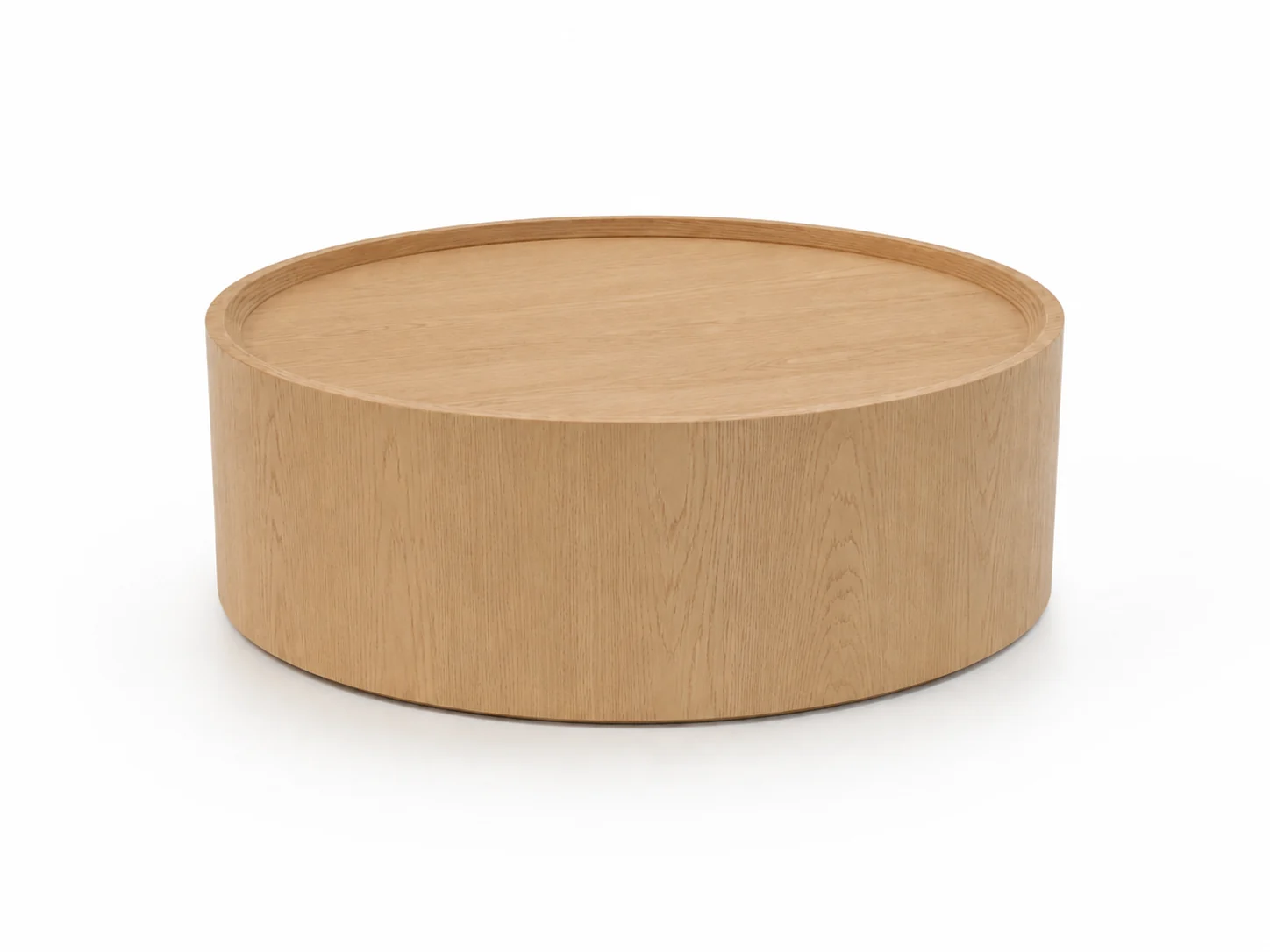 Runder Couchtisch Bowl in Eiche furniert