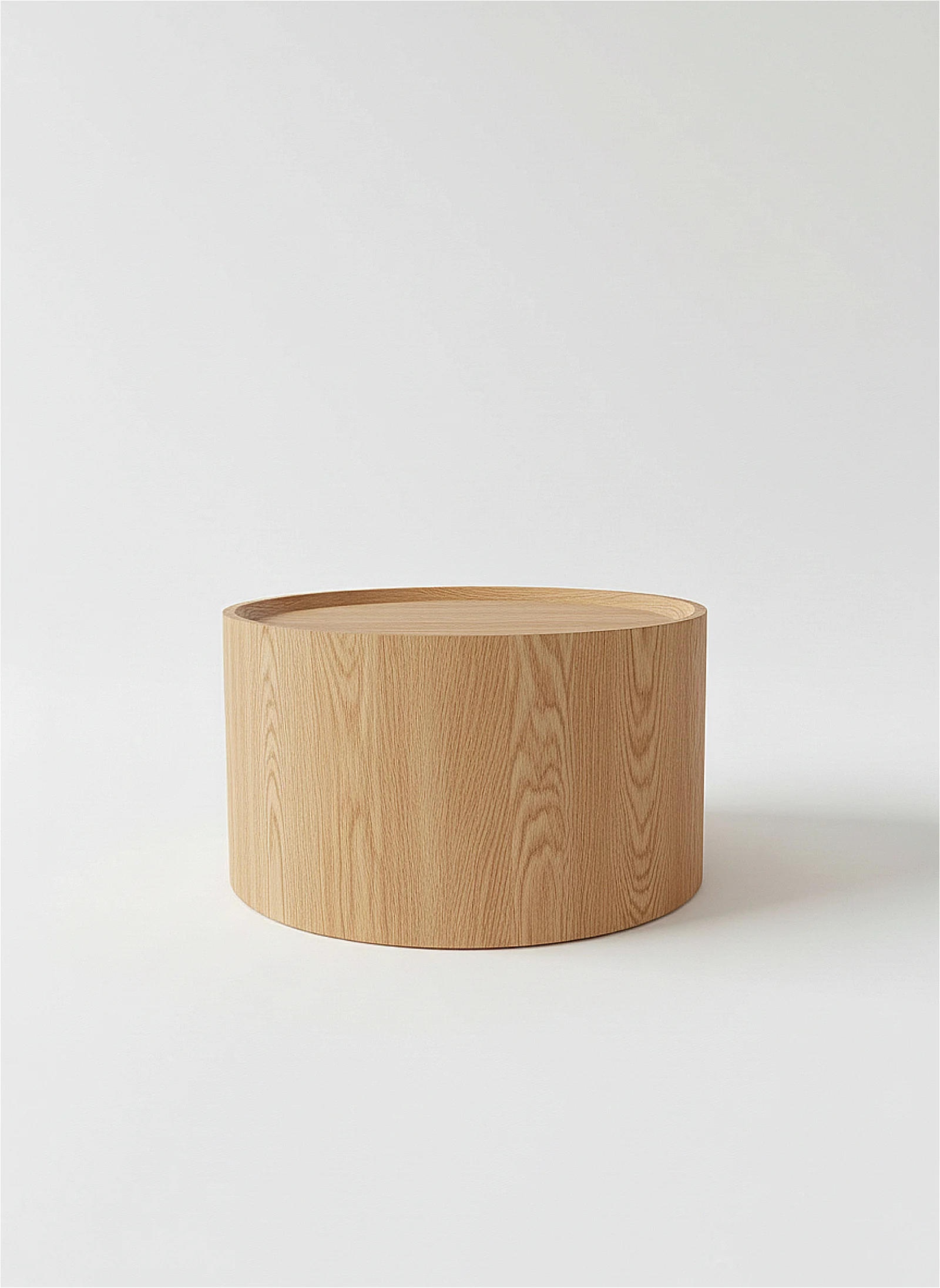 Runder Couchtisch Bowl in Natural Oak, Eiche natur furniert, Ø 70 cm