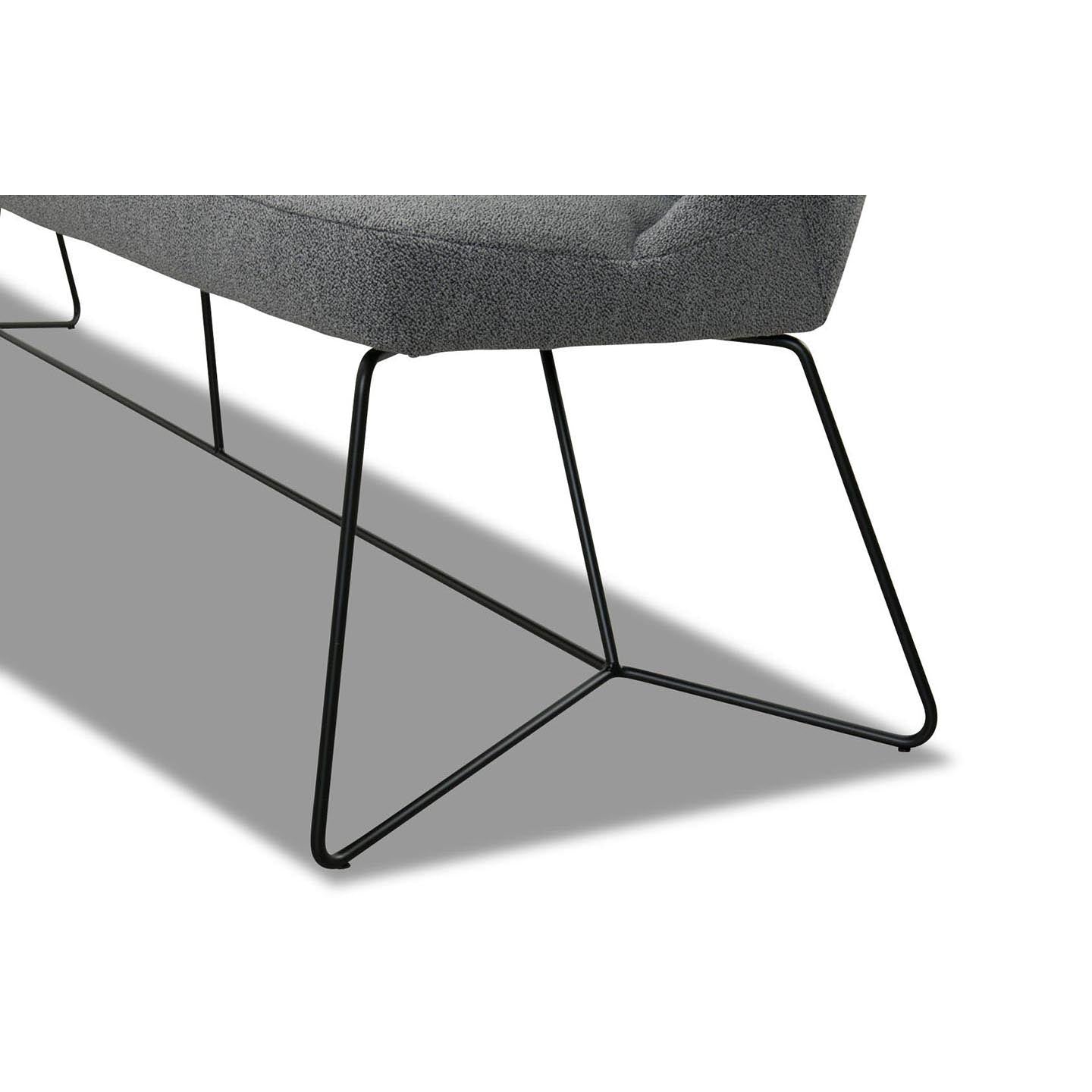 ADA Portland Sitzbank 220cm in Stoff RUK grau – Ansicht 4