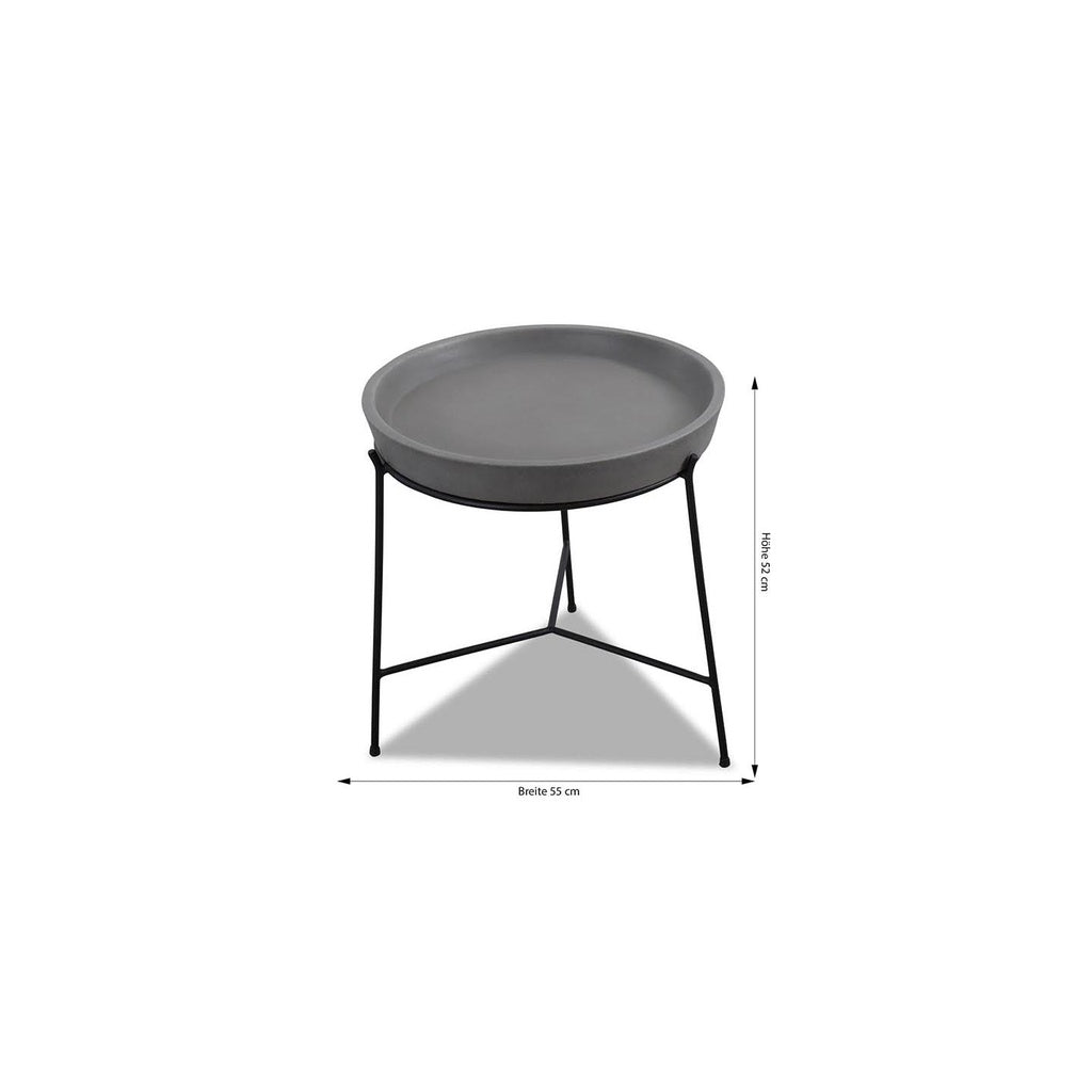 Beistelltisch ALBA 55 Ø rund in Beton – Ansicht 6