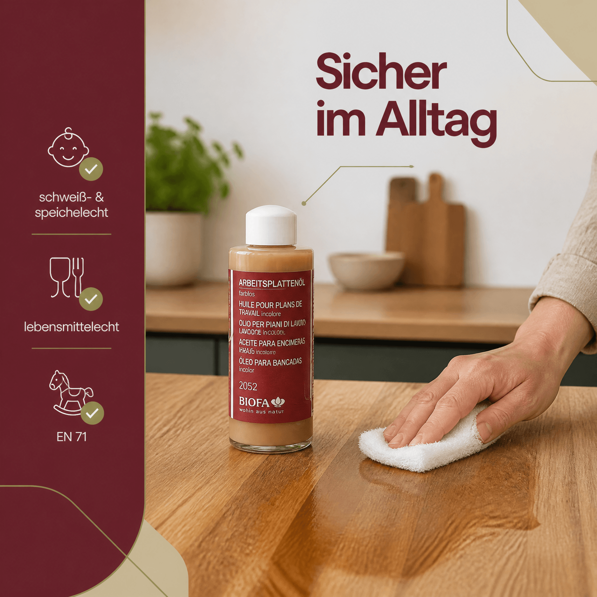 Biofa Pflege- und Reparatur-Set für naturgeölte Massivholz-Oberflächen – Ansicht 5