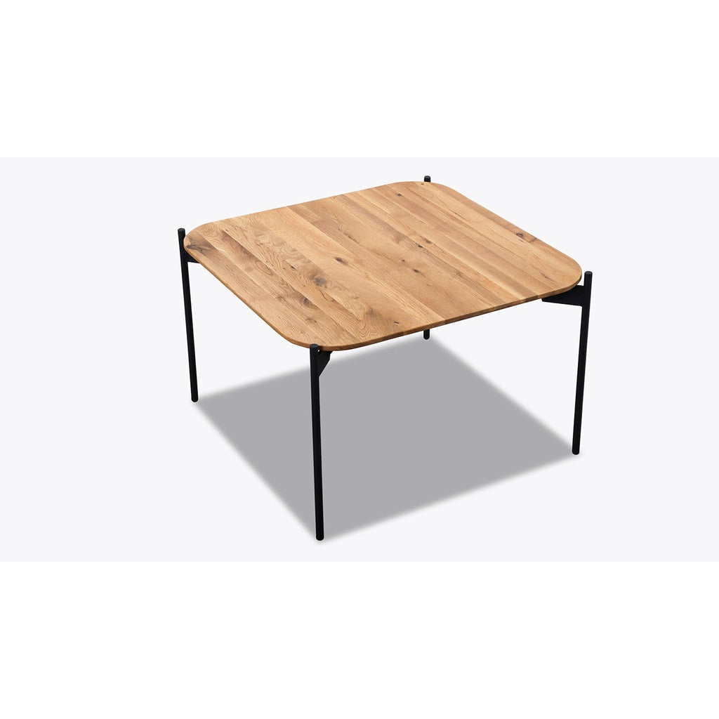 Couchtisch ALTO 60cm in Eiche / Metall schwarz matt
