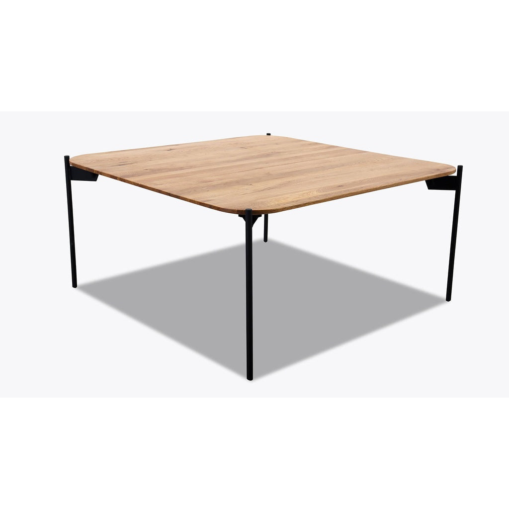 Couchtisch ALTO 80cm in Eiche / Metall schwarz matt