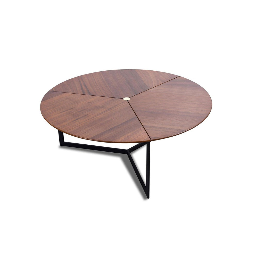 Couchtisch Focus aus Nussbaumfurnier Ø 95cm