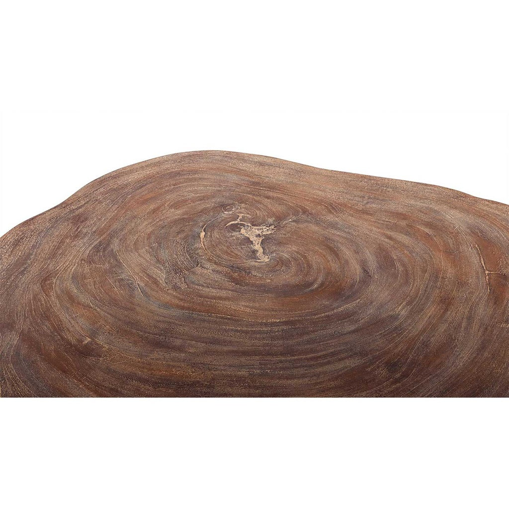 Couchtisch Rock 110 Ø Steinoptik maroon