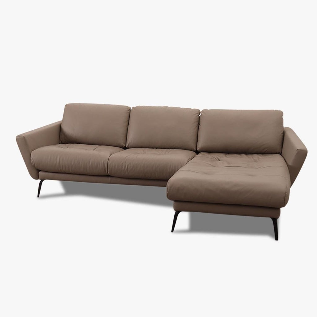 Ecksofa 12301 SOFTY in Leder Z59 stone – Ansicht 3