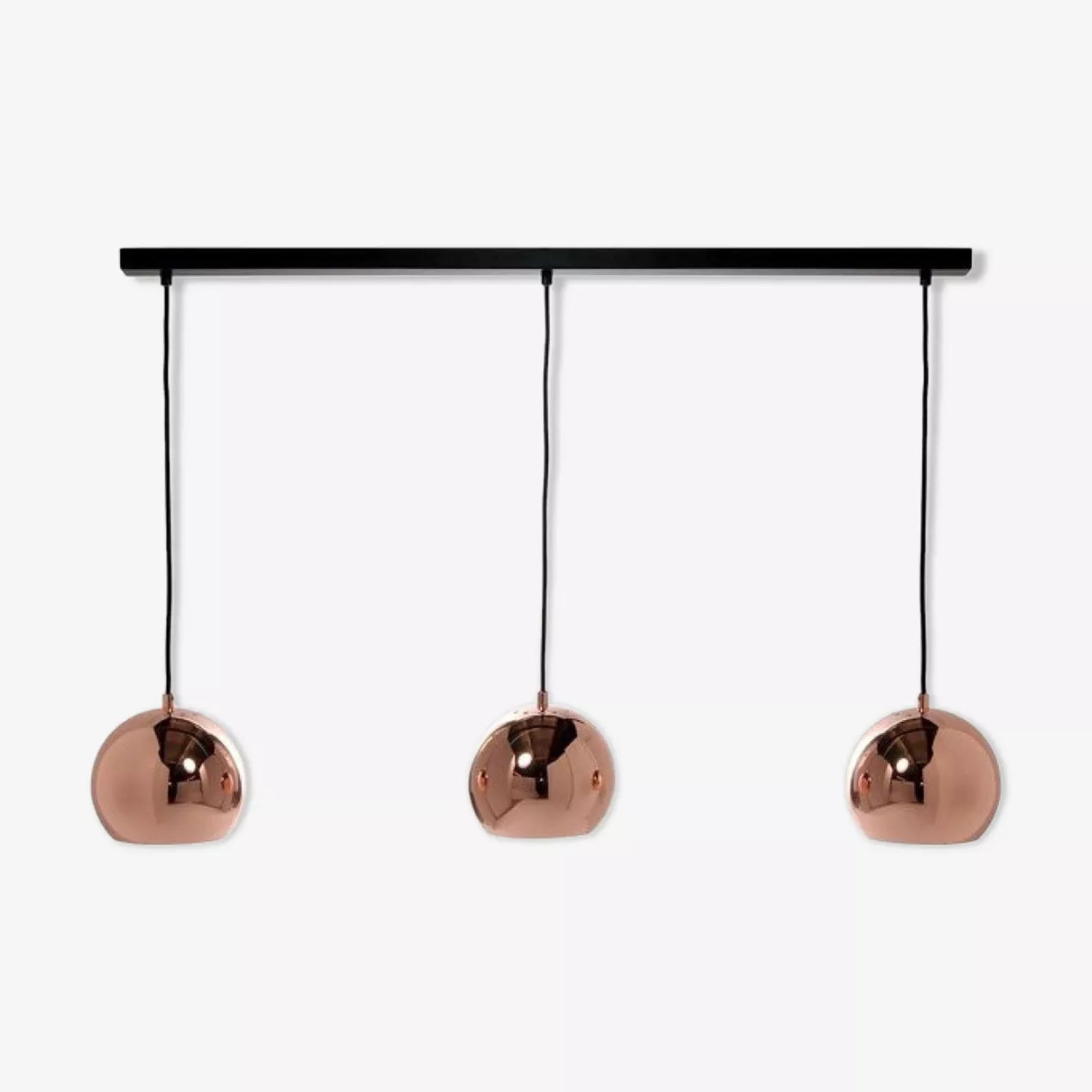 Frandsen Track - 3 Pendelleuchten BALL Ø 18cm kupfer