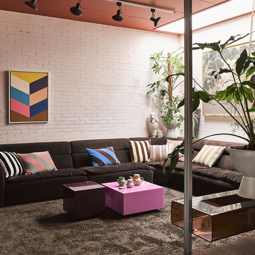 hkliving Couchtisch Spiegelblocktisch Größe L in rosa – Ansicht 3