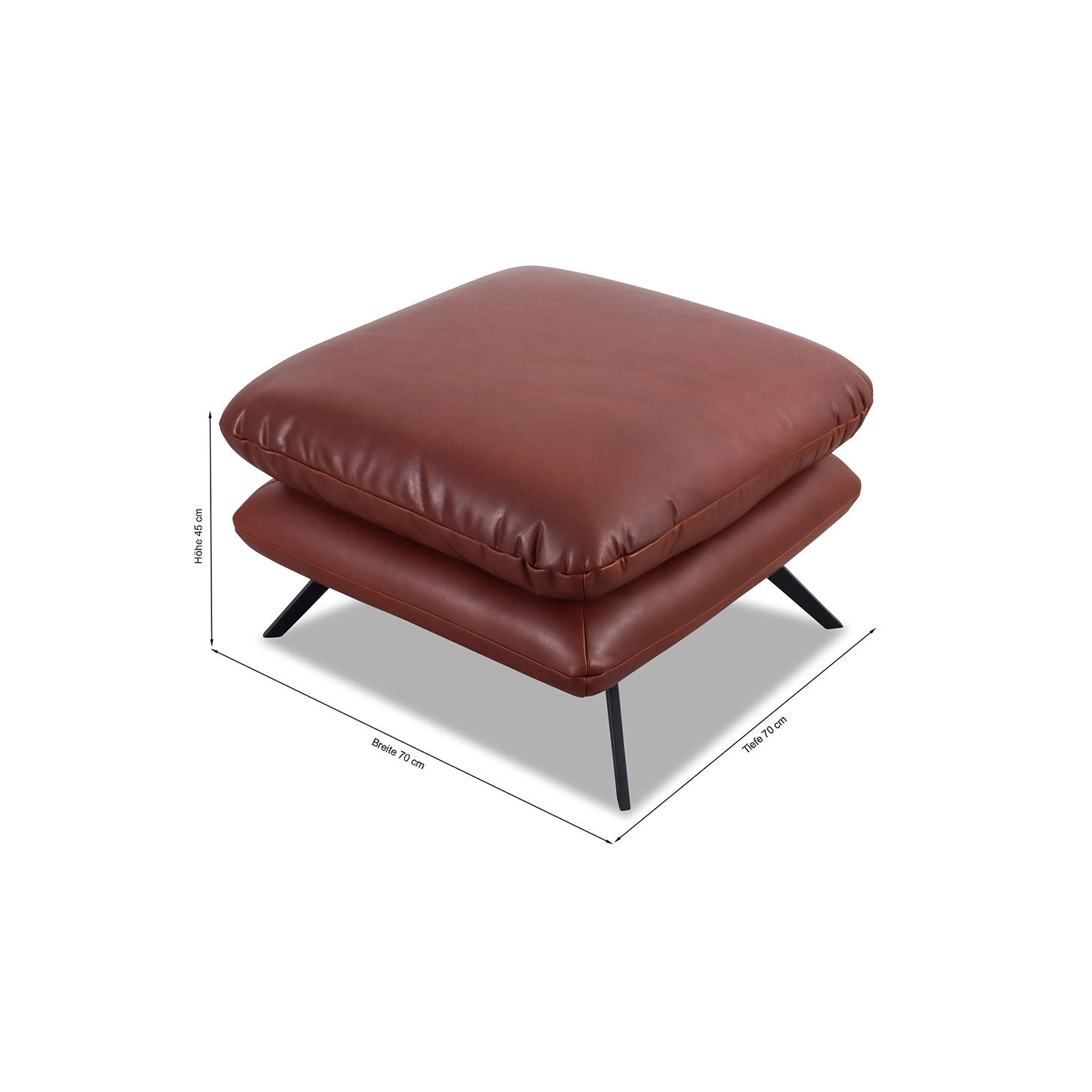 Candy - Sixty Hocker in Anilin Leder Natur braun