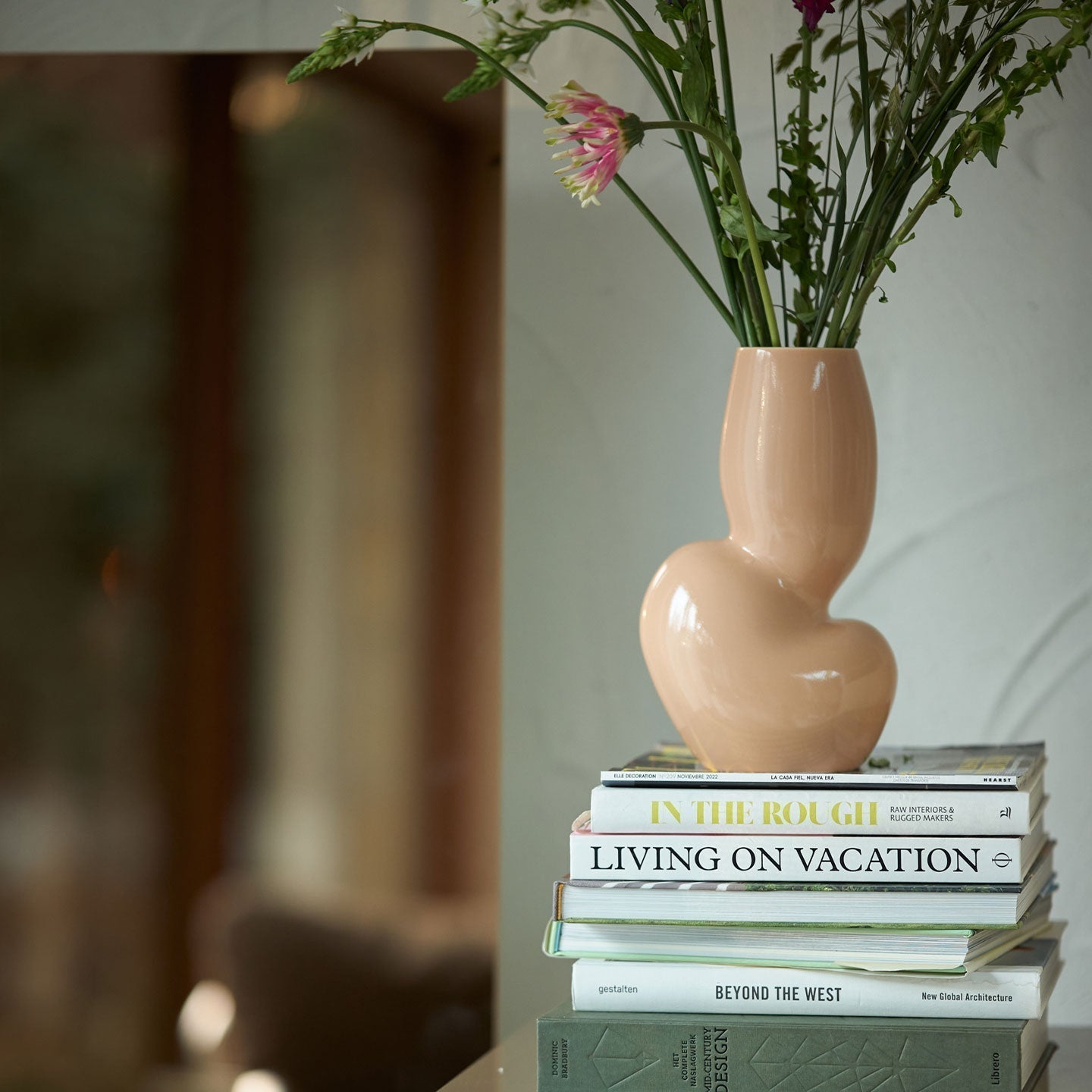 hkliving Keramikvase organic cream M