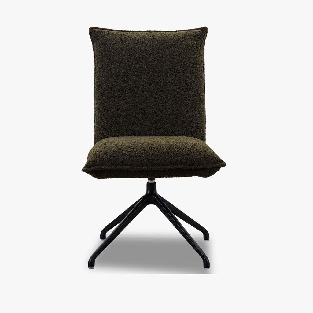 Het Anker MAGGIE Stuhl in Stoff Teddy moss und darkgreen