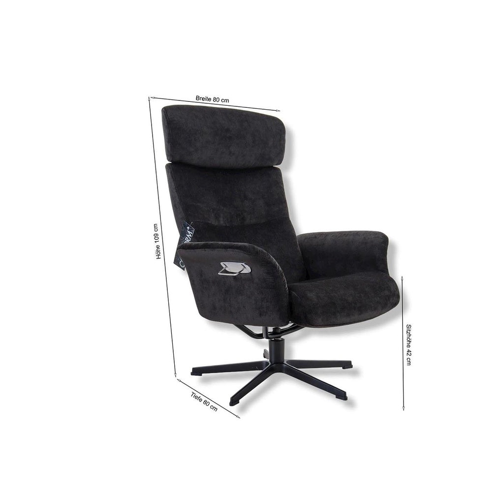 Conform Master Classic Relaxsessel in Stoff Eros night - schwarz – Ansicht 9