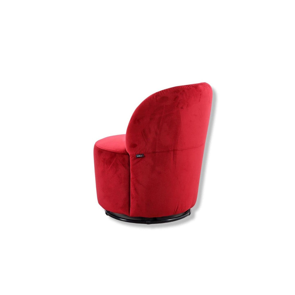 Nicoletti & Calia Italia Drehsessel World in Stoff Dubai amaranto – Ansicht 3