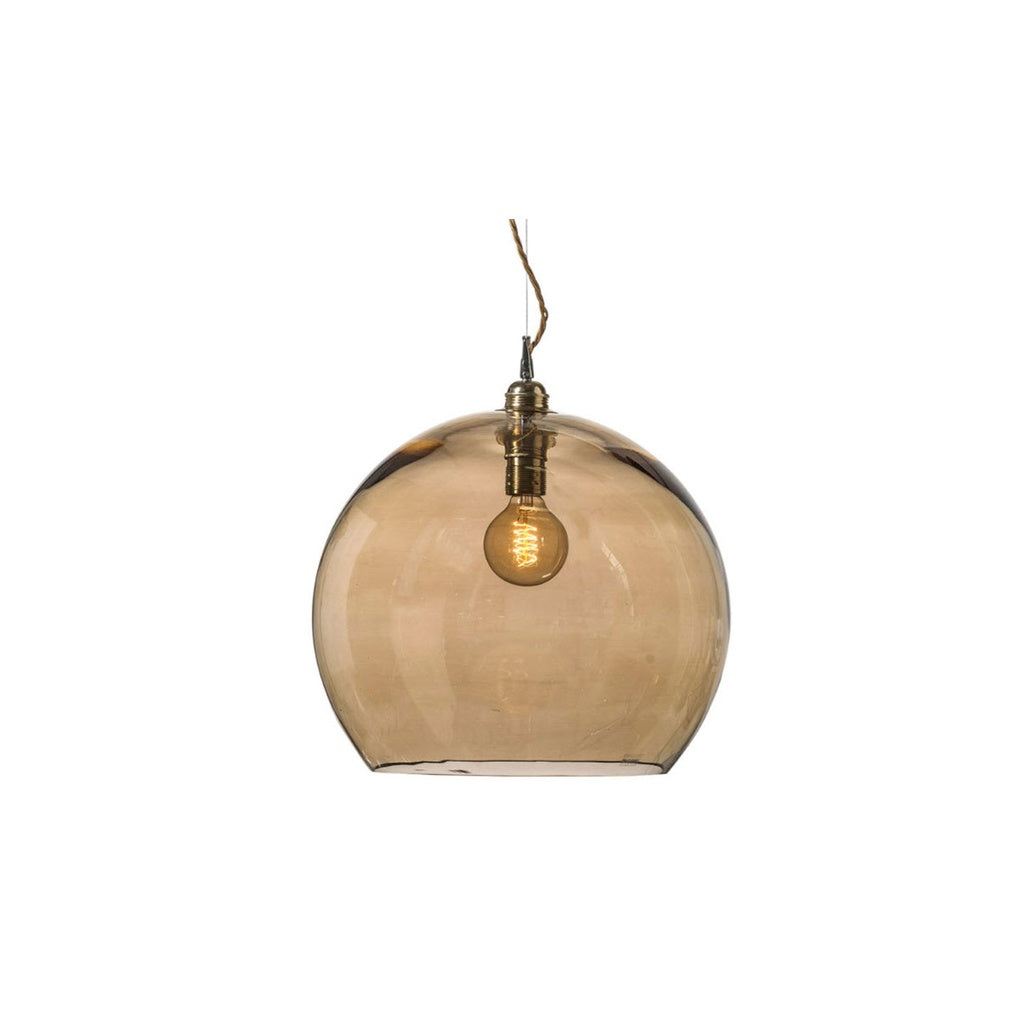 Pendelleuchte ROWAN Ø39cm Glas chestnut