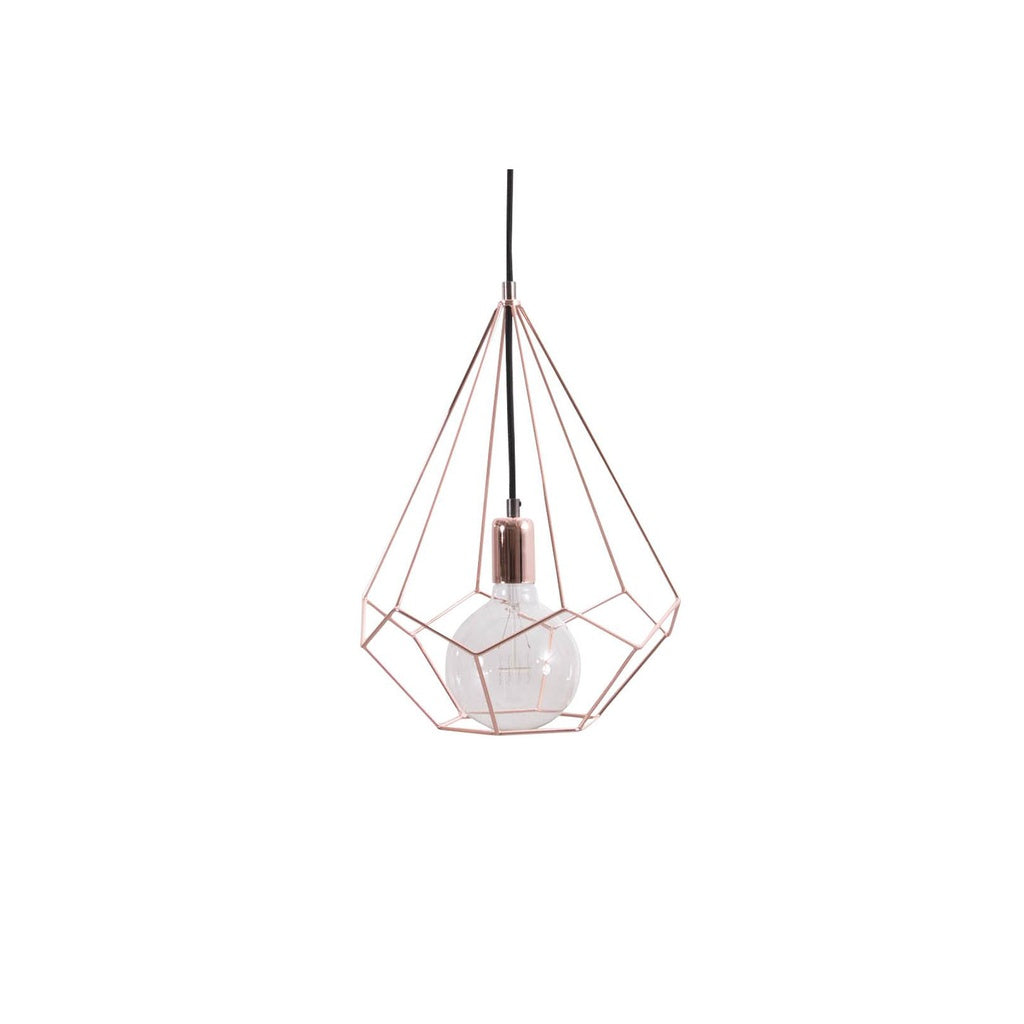 Pendelleuchte DIAMANT in Metall Kupfer