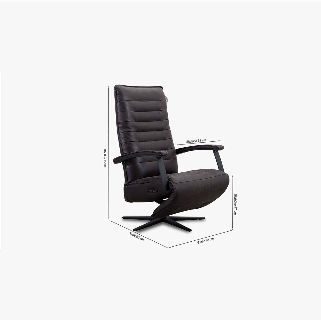 Het Anker Relax Sessel Mexico in Leder Africa espresso – Ansicht 13