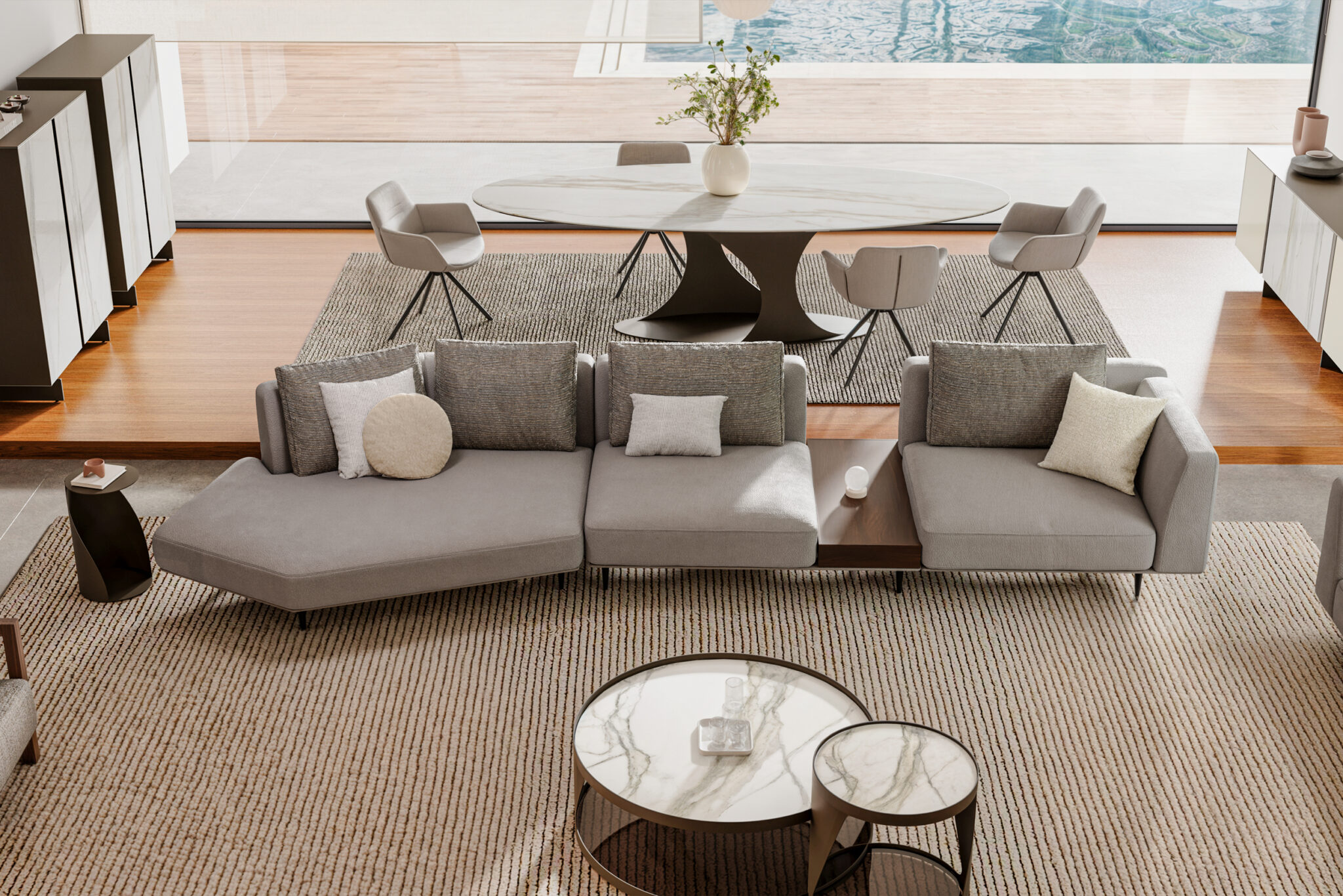 Saloni / Saloni Sofa Loft in Stoff Kombi 12
