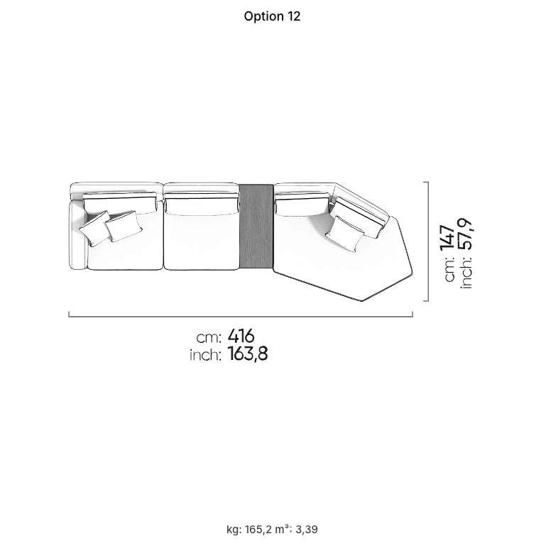 Saloni Sofa Loft in Stoff Kombi 12 – Ansicht 8